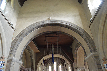 Nave arch into the central tower September 2014